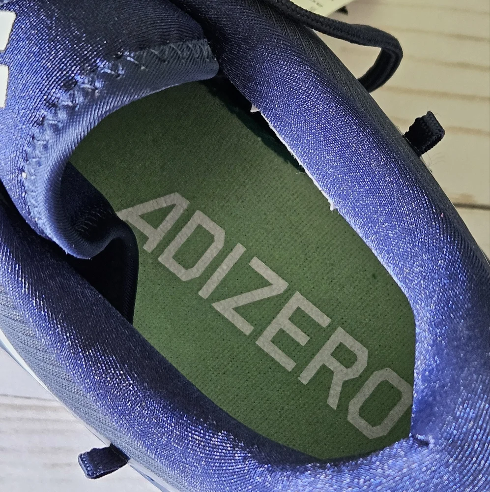 Adidas Adizero Afterburner Size 15 Men's Metal Baseball Cleats Navy Blue White